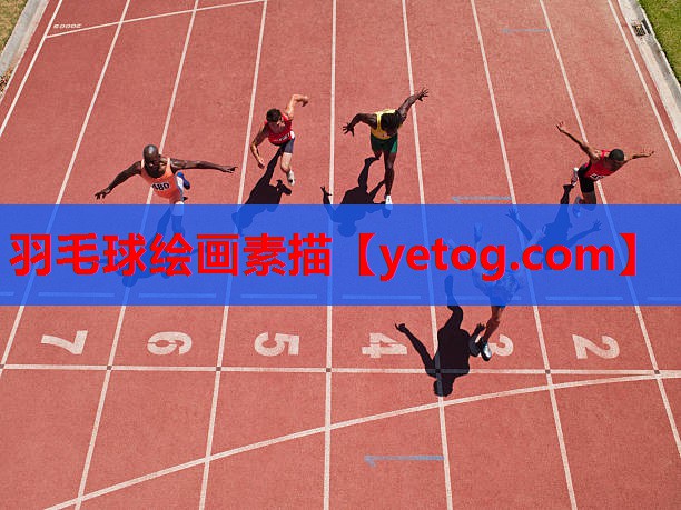 羽毛球绘画素描