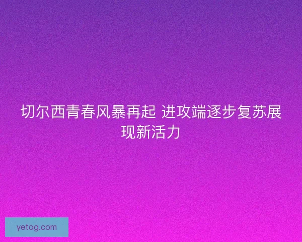 切尔西青春风暴再起 进攻端逐步复苏展现新活力